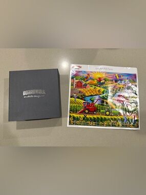 Boardwalk Puzzle Co. “Golden Hill Farm” 1000 Piece Puzzle – Complete w/ Poster
